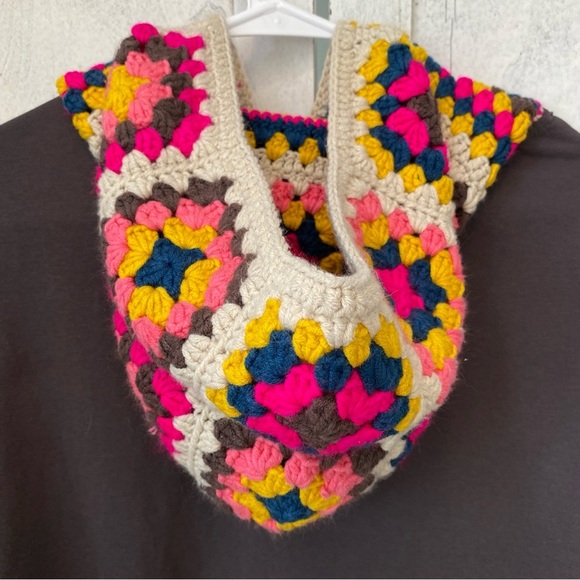 NATURAL LIFE Multicolor Crochet Hooded Sweatshirt - Picture 3 of 8